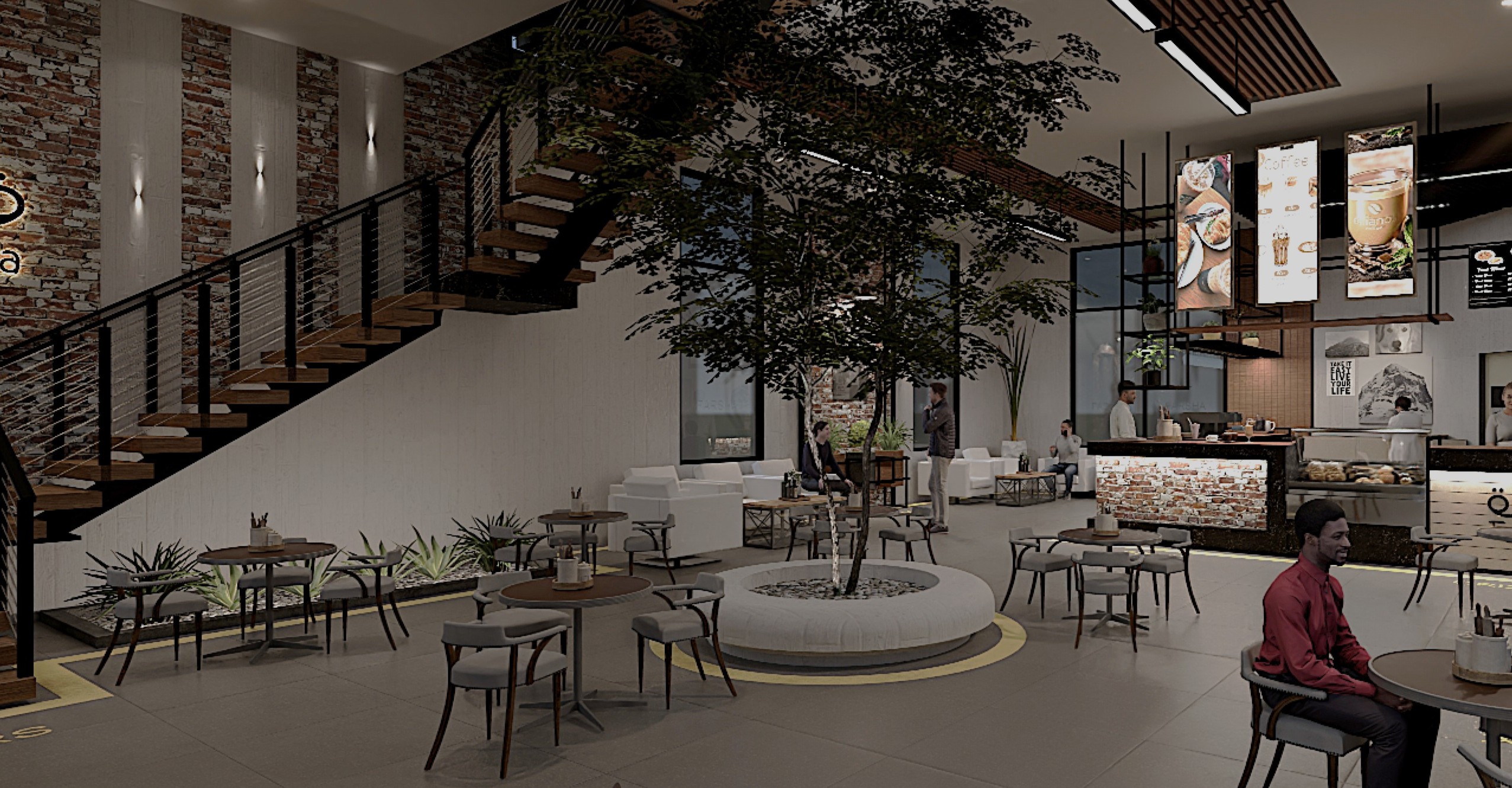 Modern Cafe Interior